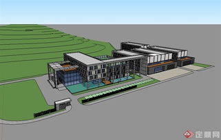 現代工業風多層工廠SU模型在影視策劃中的創新應用